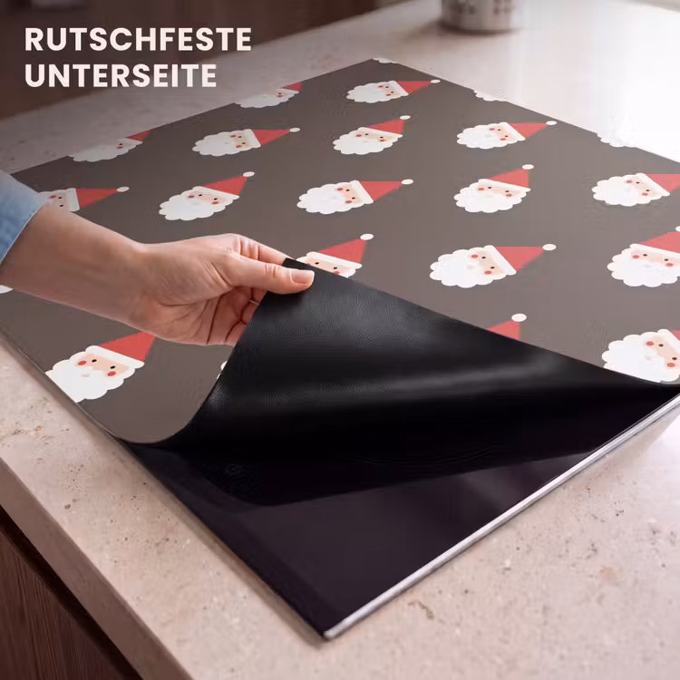 Herdabdeckplatte - Weihnachtsmann – Weihnachten – Braun — 9
