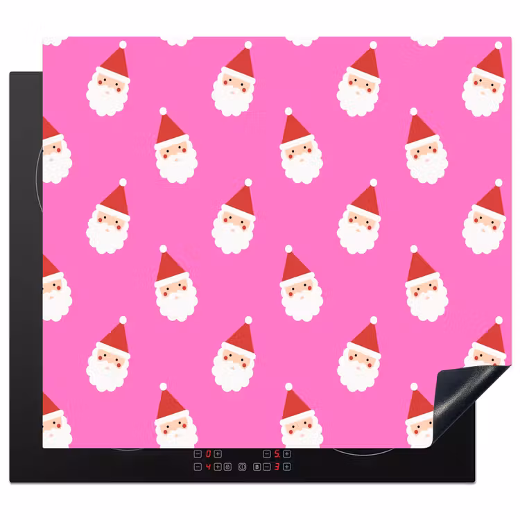 Herdabdeckplatte - Weihnachtsmann – Weihnachten – Rosa – Rot — 1