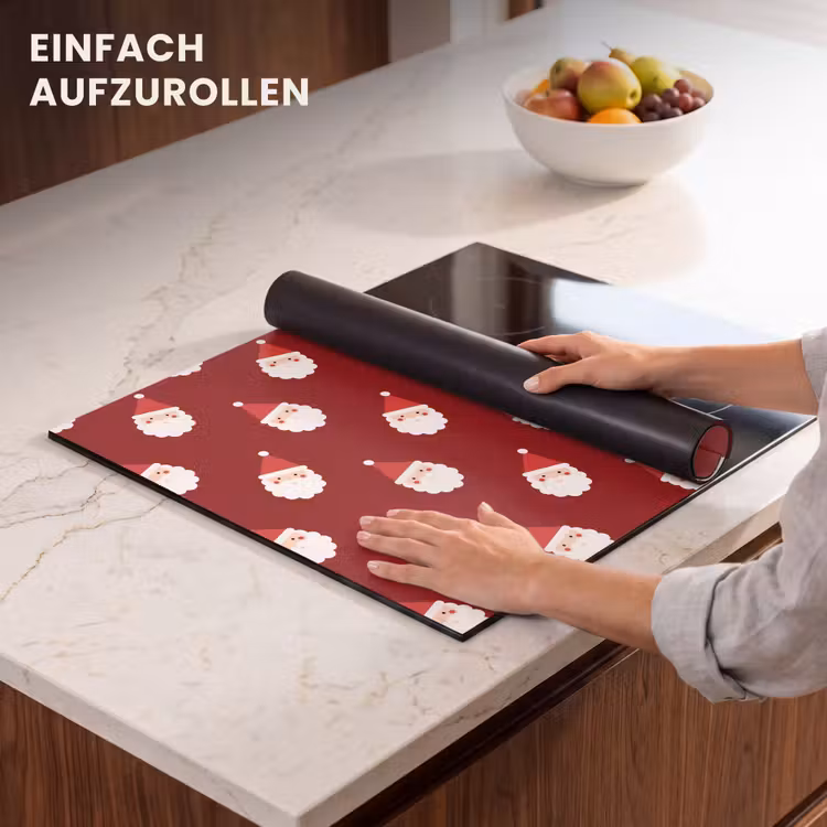 Herdabdeckplatte - Weihnachtsmann – Weihnachten – Rot — 7