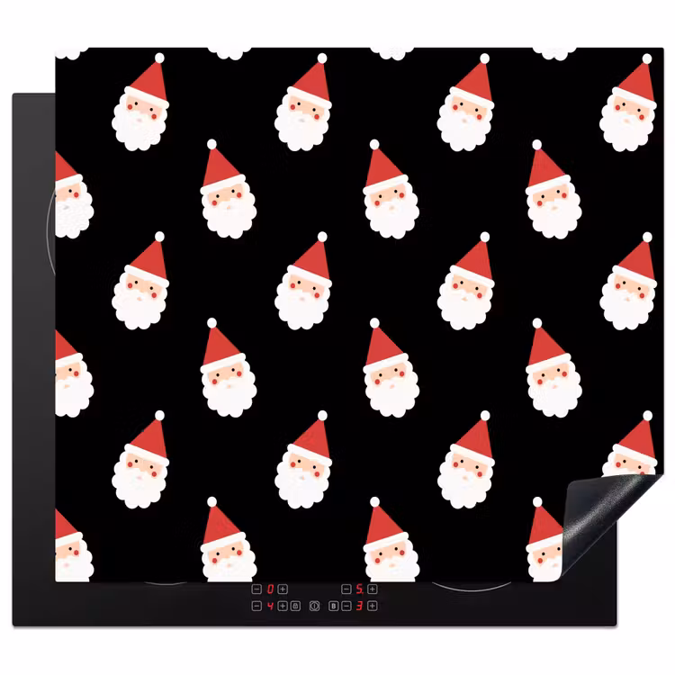 Herdabdeckplatte - Weihnachtsmann – Weihnachten – Schwarz — 1