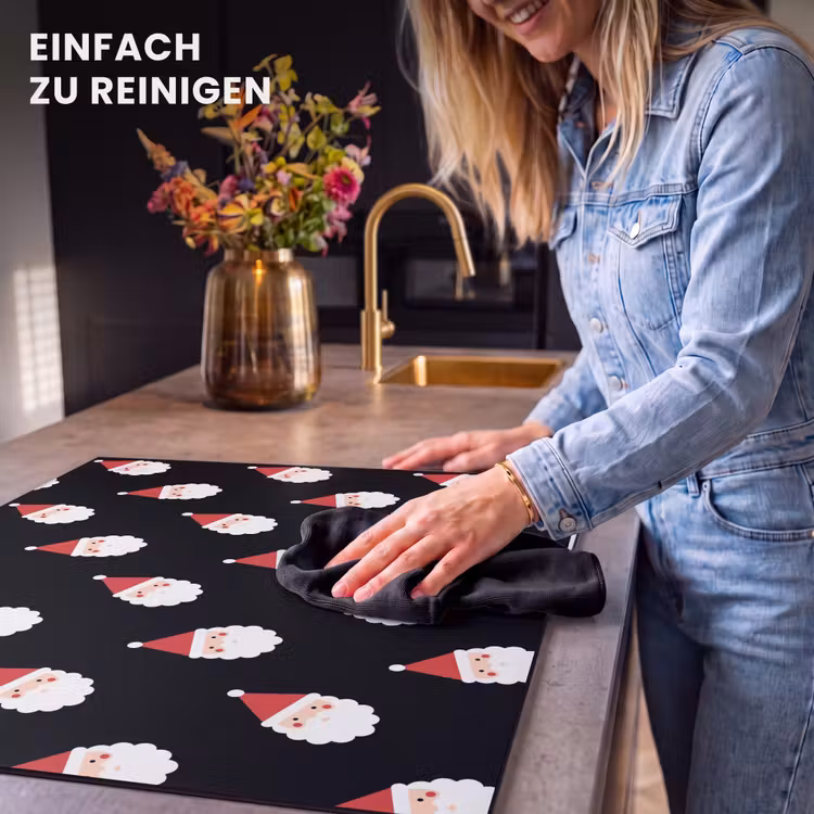 Herdabdeckplatte - Weihnachtsmann – Weihnachten – Schwarz — 6
