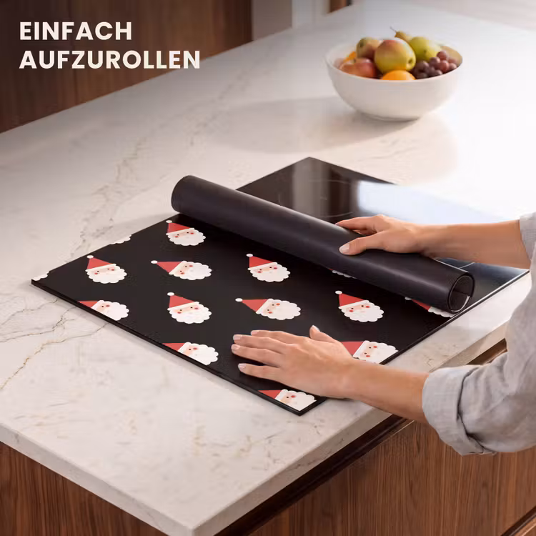 Herdabdeckplatte - Weihnachtsmann – Weihnachten – Schwarz — 7