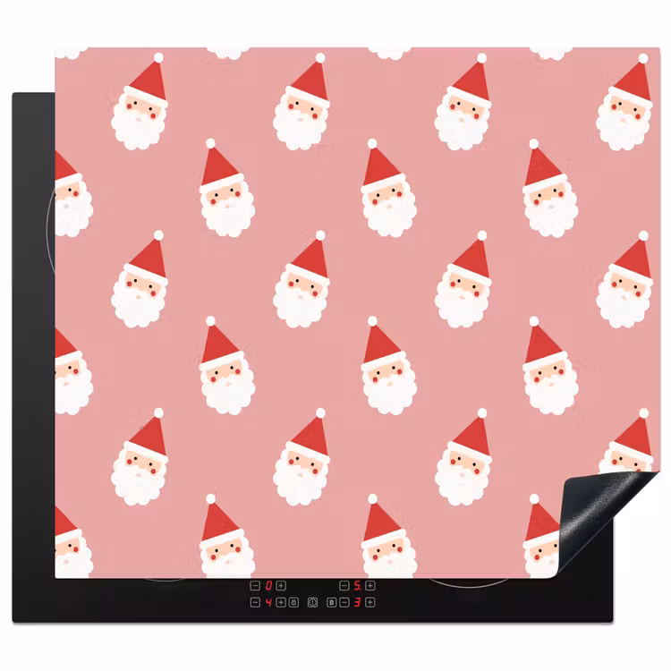 Herdabdeckplatte - Weihnachten – Weihnachtsmann – Rosa — 1
