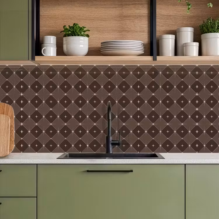 Küchenrückwand - Stern – Braun – Taupe – Weihnachten — 8