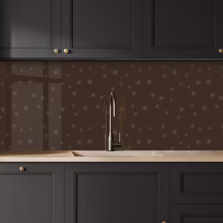 Küchenrückwand - Braun – Sterne – Weihnachten — 6