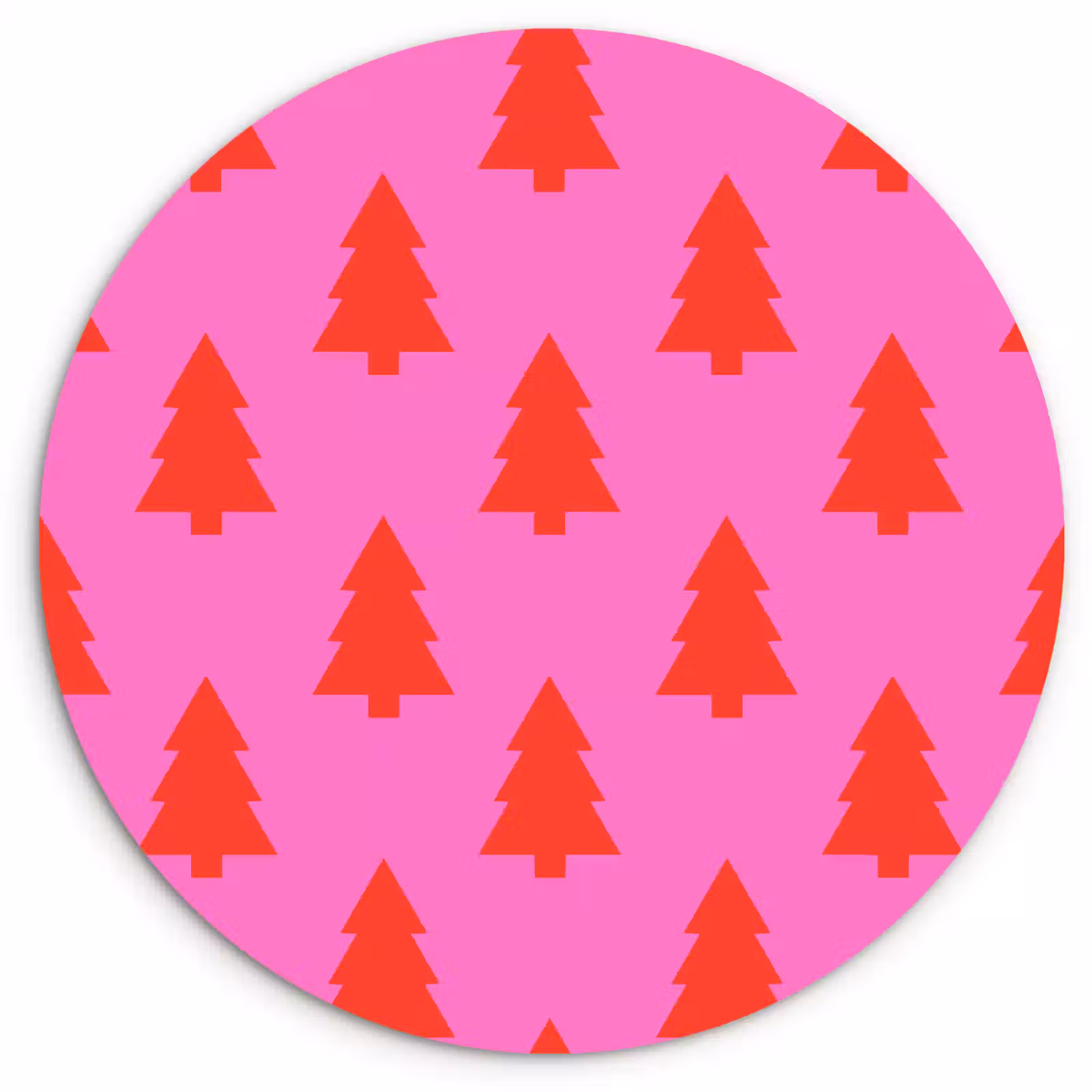 Forexbild Rund - Weihnachtsbaum – Rot – Neon — 1