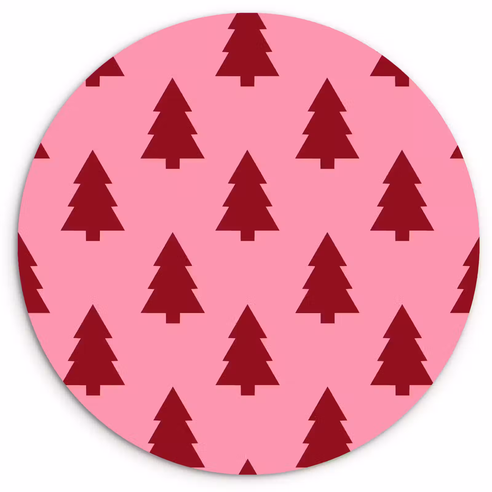 Forexbild Rund - Weihnachtsbaum – Rot – Rosa — 1