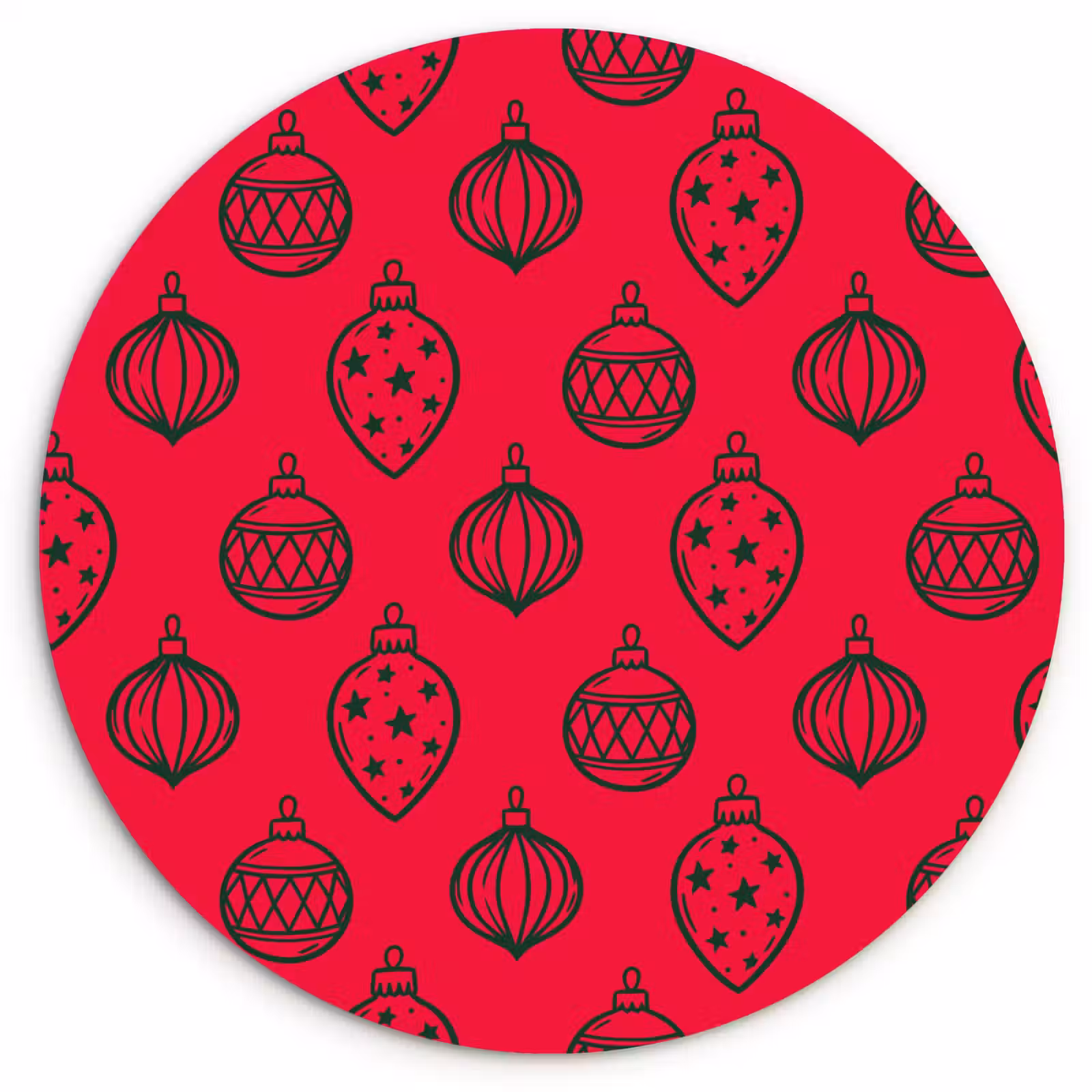Forexbild Rund - Weihnachtskugel – Grün – Rot — 1