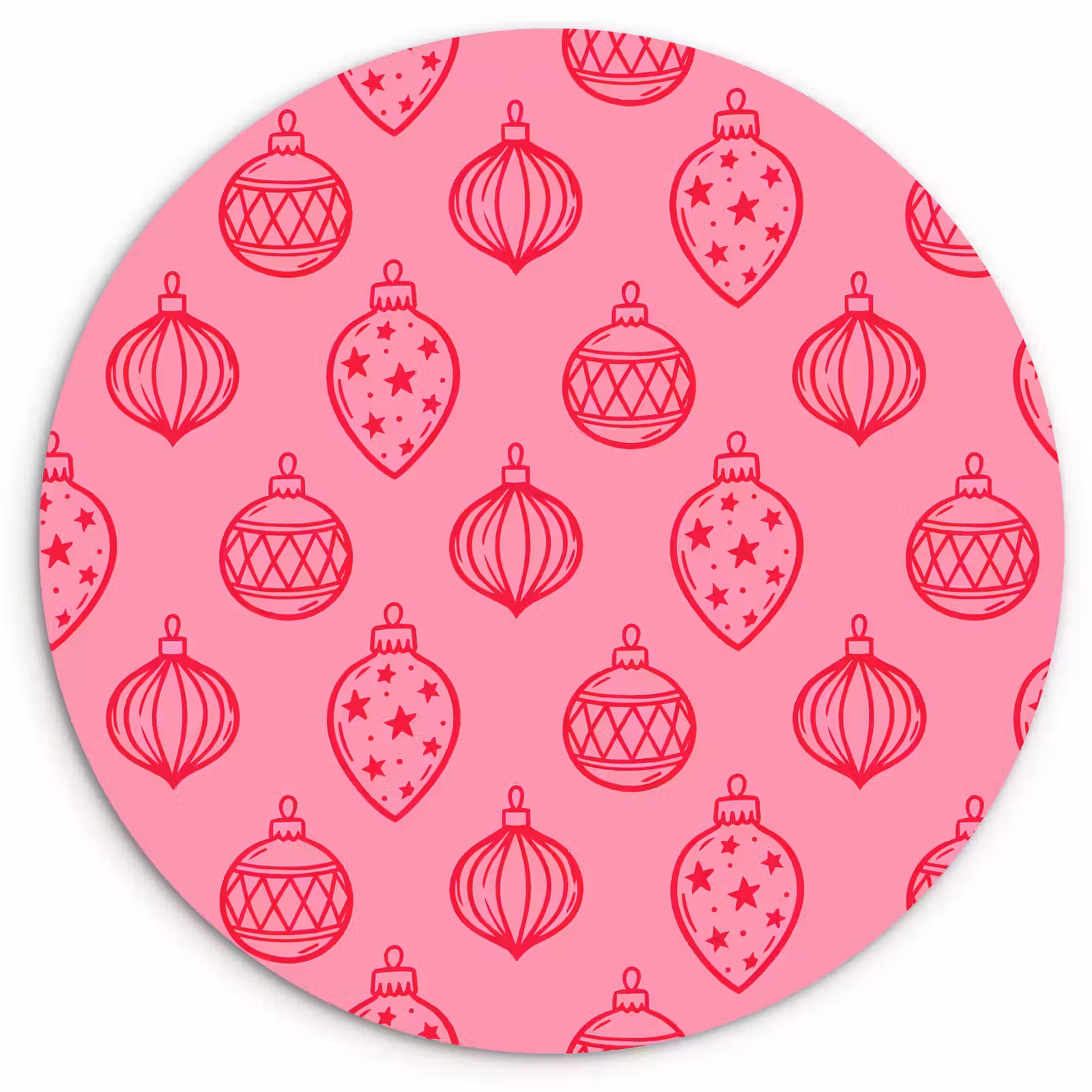 Forexbild Rund - Weihnachtskugel – Rosa – Rot — 1