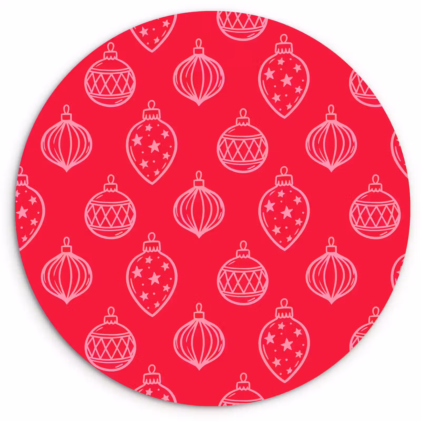 Forexbild Rund - Weihnachtskugel – Rot – Rosa — 1