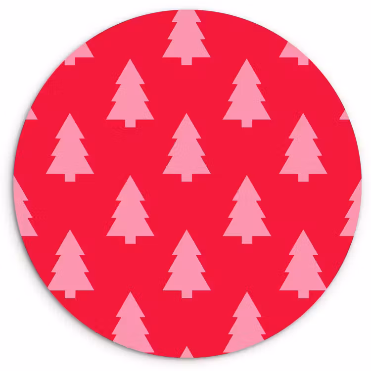 Forexbild Rund - Weihnachtsbaum – Rosa – Rot — 1