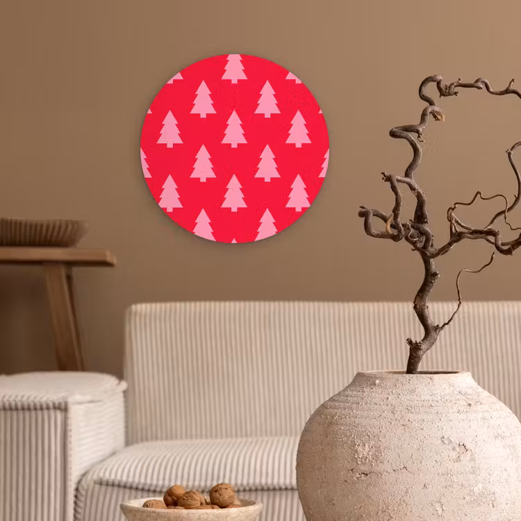 Forexbild Rund - Weihnachtsbaum – Rosa – Rot — 2
