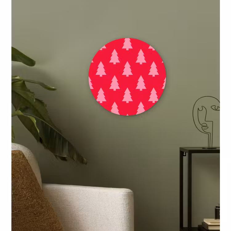 Forexbild Rund - Weihnachtsbaum – Rosa – Rot — 3