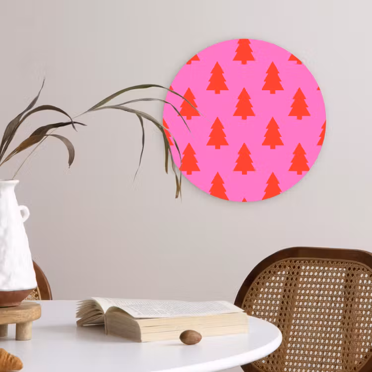Forexbild Rund - Weihnachtsbaum – Rot – Neon — 4