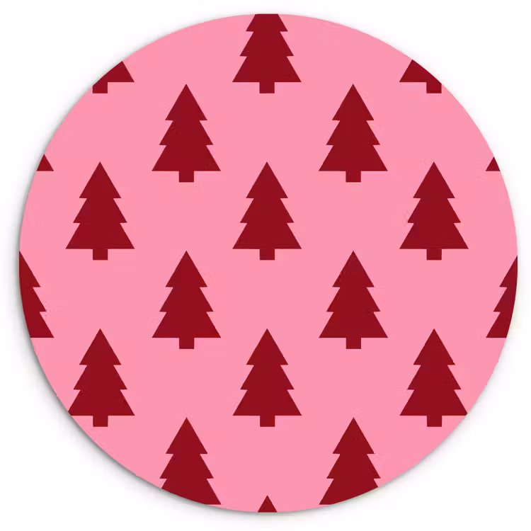 Forexbild Rund - Weihnachtsbaum – Rot – Rosa — 1