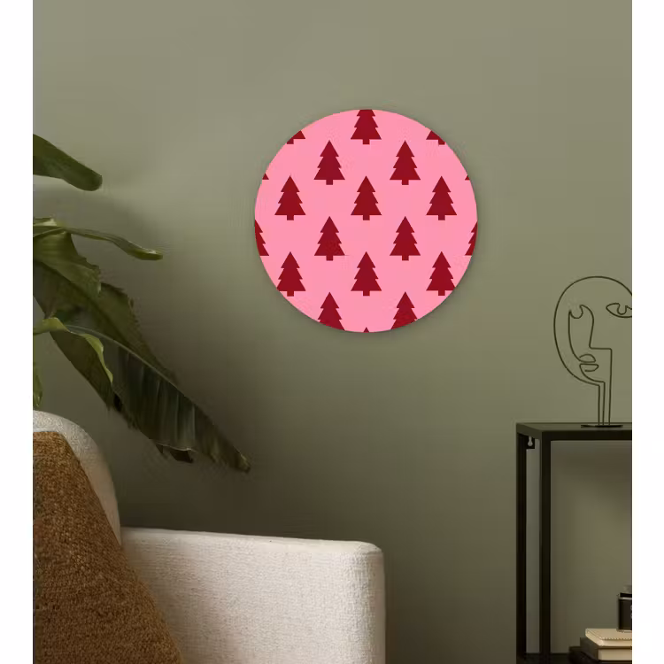 Forexbild Rund - Weihnachtsbaum – Rot – Rosa — 3