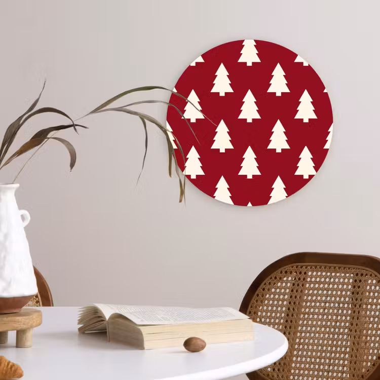 Forexbild Rund - Weihnachtsbaum – Rot – Weiß — 4