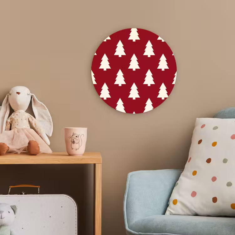 Forexbild Rund - Weihnachtsbaum – Rot – Weiß — 5