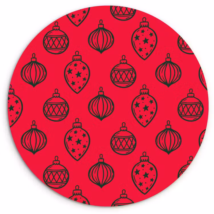 Forexbild Rund - Weihnachtskugel – Grün – Rot — 1