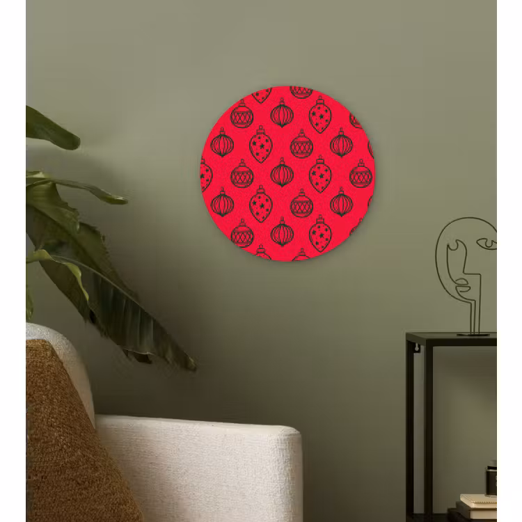 Forexbild Rund - Weihnachtskugel – Grün – Rot — 3