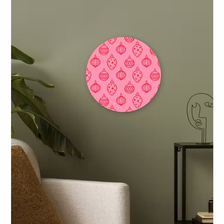 Forexbild Rund - Weihnachtskugel – Rosa – Rot — 3