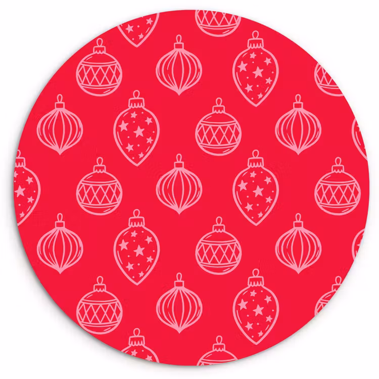 Forexbild Rund - Weihnachtskugel – Rot – Rosa — 1