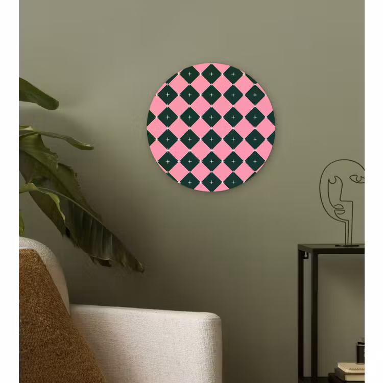Forexbild Rund - Weihnachten – Rosa – Grün – Stern — 3