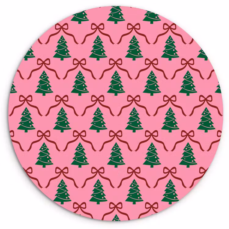 Forexbild Rund - Weihnachten – Rosa – Rot – Schleife — 1
