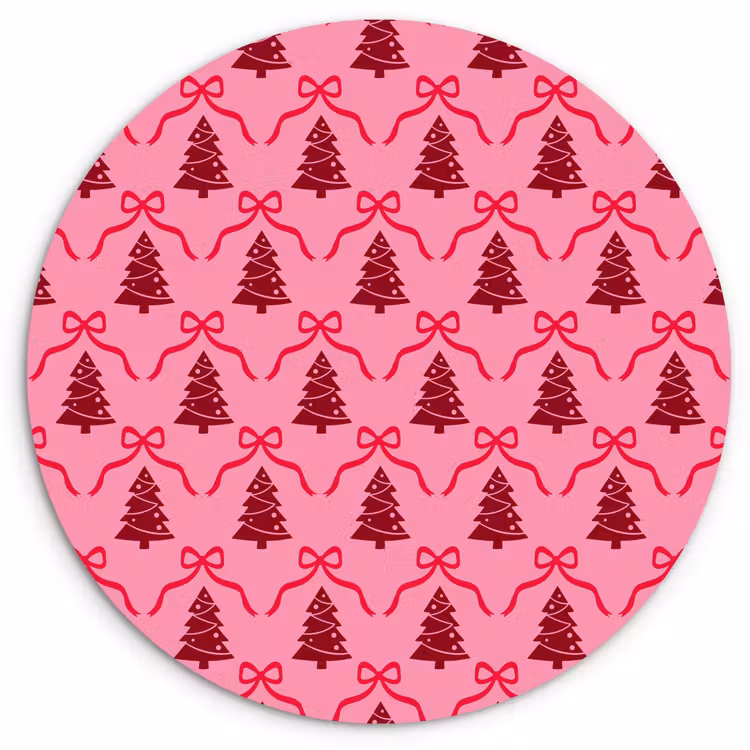 Forexbild Rund - Weihnachten – Rot – Rosa – Schleife — 1