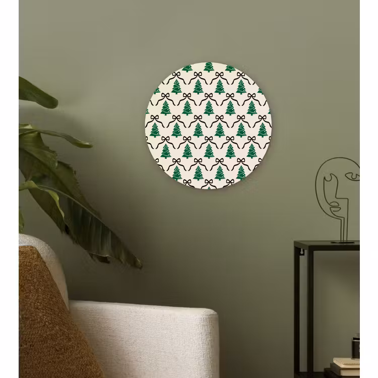 Forexbild Rund - Weihnachten – Weiß – Schwarz – Schleife — 3