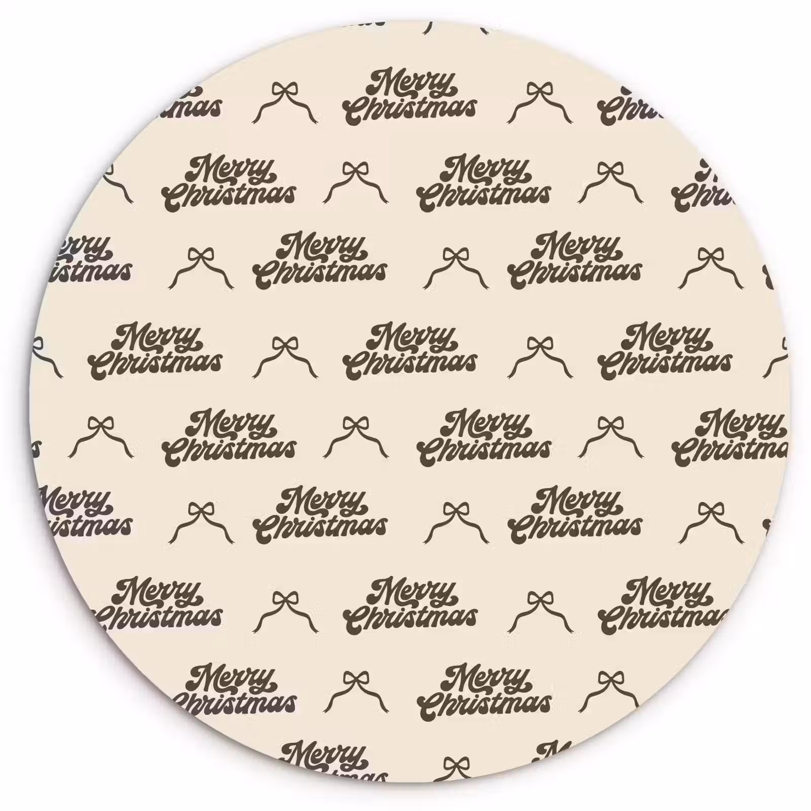 Forexbild Rund - Text – Braun – Creme – Schleife — 1