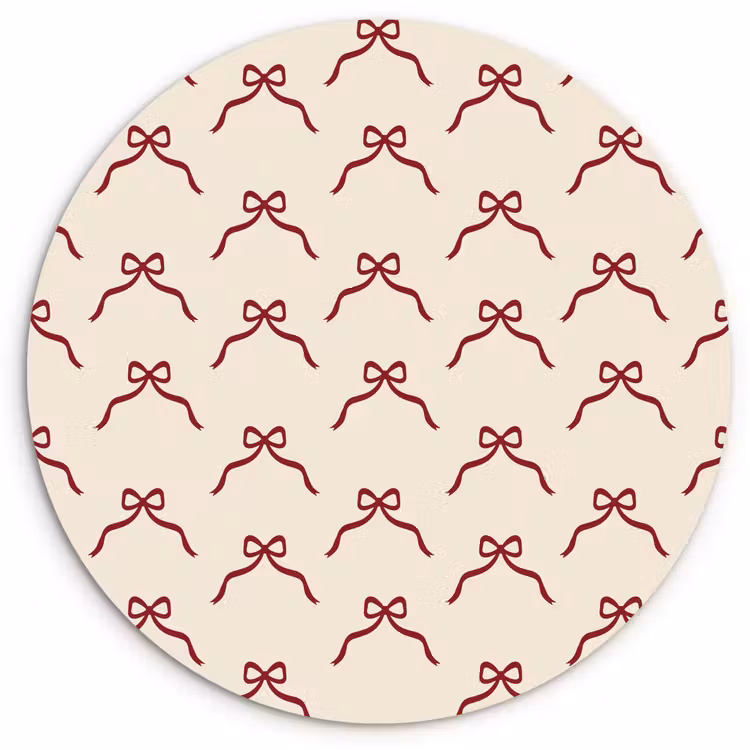 Forexbild Rund - Schleife – Rot – Creme – Weihnachten — 1