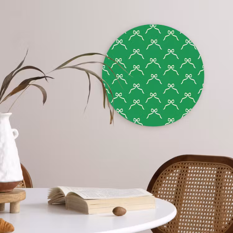 Forexbild Rund - Schleife – Weihnachten – Grün – Weiß — 4