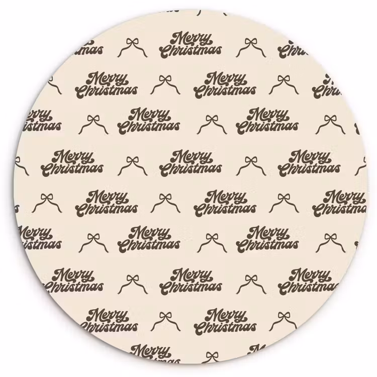 Forexbild Rund - Text – Braun – Creme – Schleife — 1