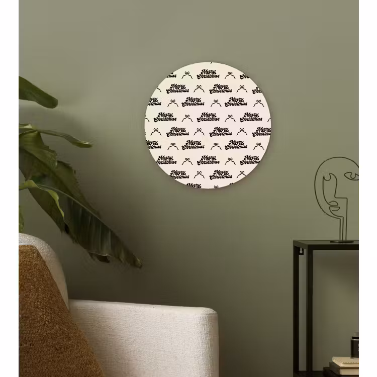 Forexbild Rund - Text – Creme – Schwarz – Weihnachten — 3