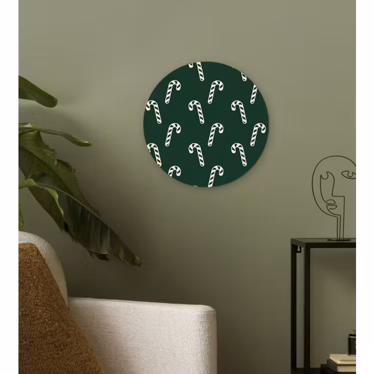 Forexbild Rund - Weihnachten – Grün – Weiß – Zuckerstange — 3