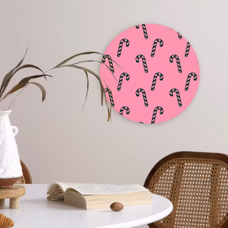 Forexbild Rund - Weihnachten – Rosa – Grün – Zuckerstange — 4