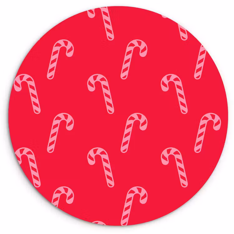 Forexbild Rund - Weihnachten – Rosa – Rot – Zuckerstange — 1