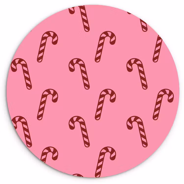Forexbild Rund - Weihnachten – Rosa – Zuckerstange – Rot — 1