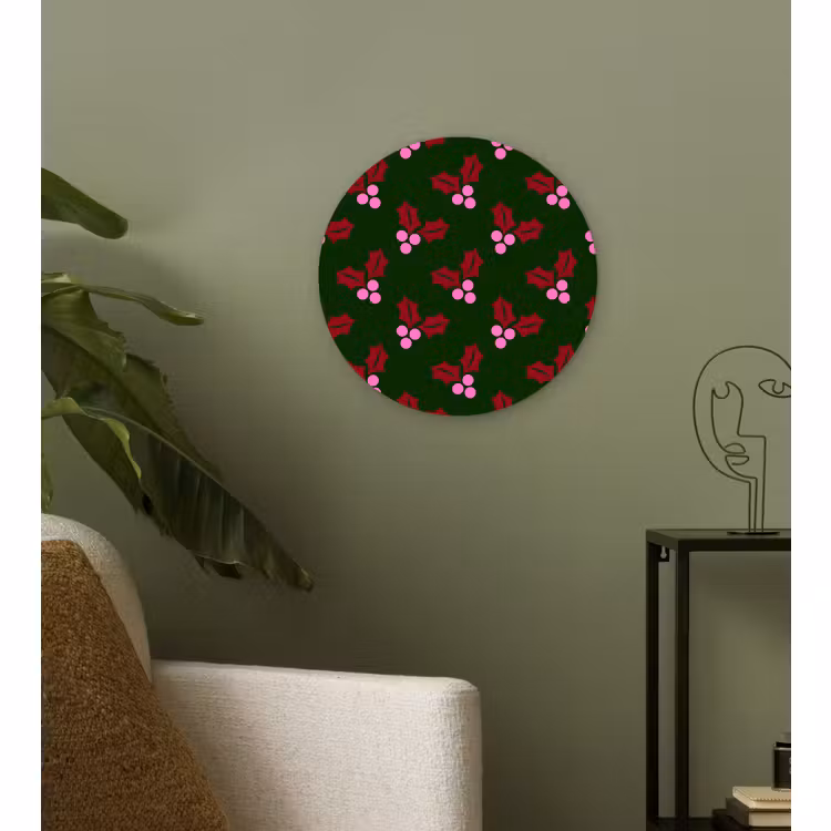 Forexbild Rund - Neon – Stechpalme – Weihnachten — 3