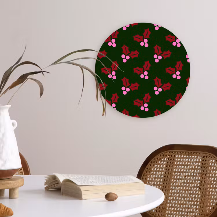 Forexbild Rund - Neon – Stechpalme – Weihnachten — 4