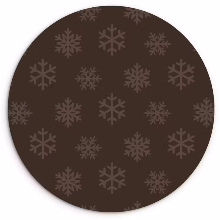 Forexbild Rund - Schneeflocke – Braun – Weihnachten — 1