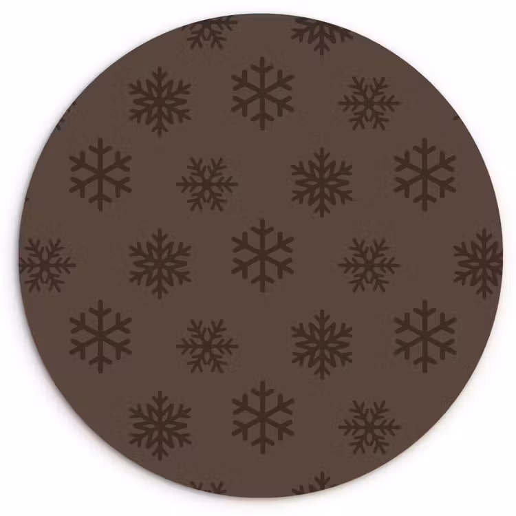 Forexbild Rund - Schneeflocke – Weihnachten – Braun — 1