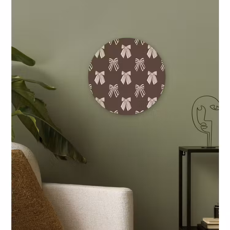 Forexbild Rund - Schleifen – Weihnachten – Braun – Cremefarben — 3