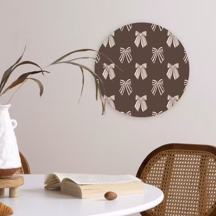 Forexbild Rund - Schleifen – Weihnachten – Braun – Cremefarben — 4