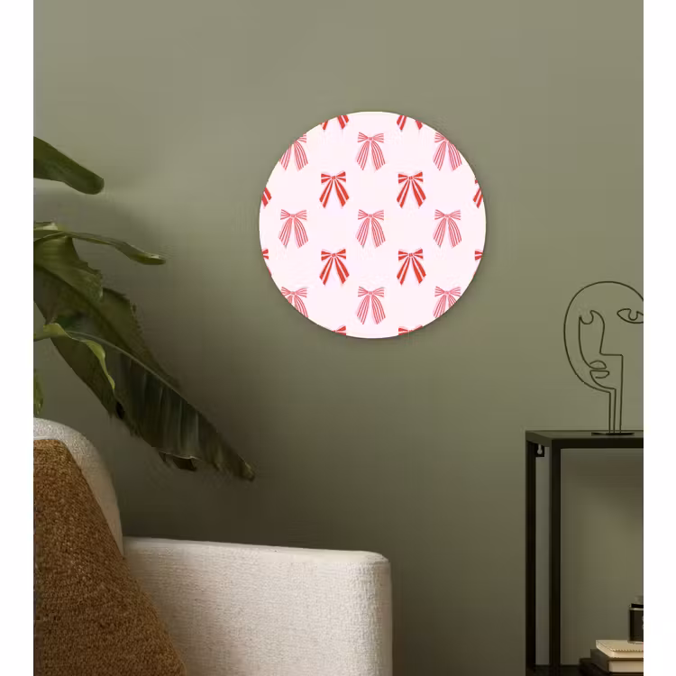 Forexbild Rund - Schleifen – Weihnachten – Rosa – Rot — 3