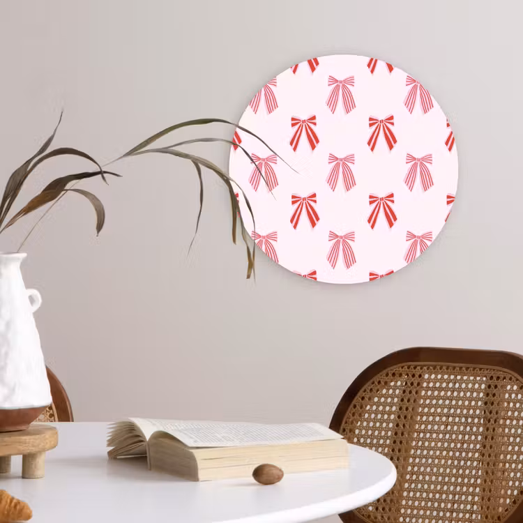 Forexbild Rund - Schleifen – Weihnachten – Rosa – Rot — 4