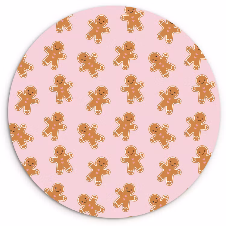 Forexbild Rund - Lebkuchen – Braun – Rosa – Weihnachten — 1