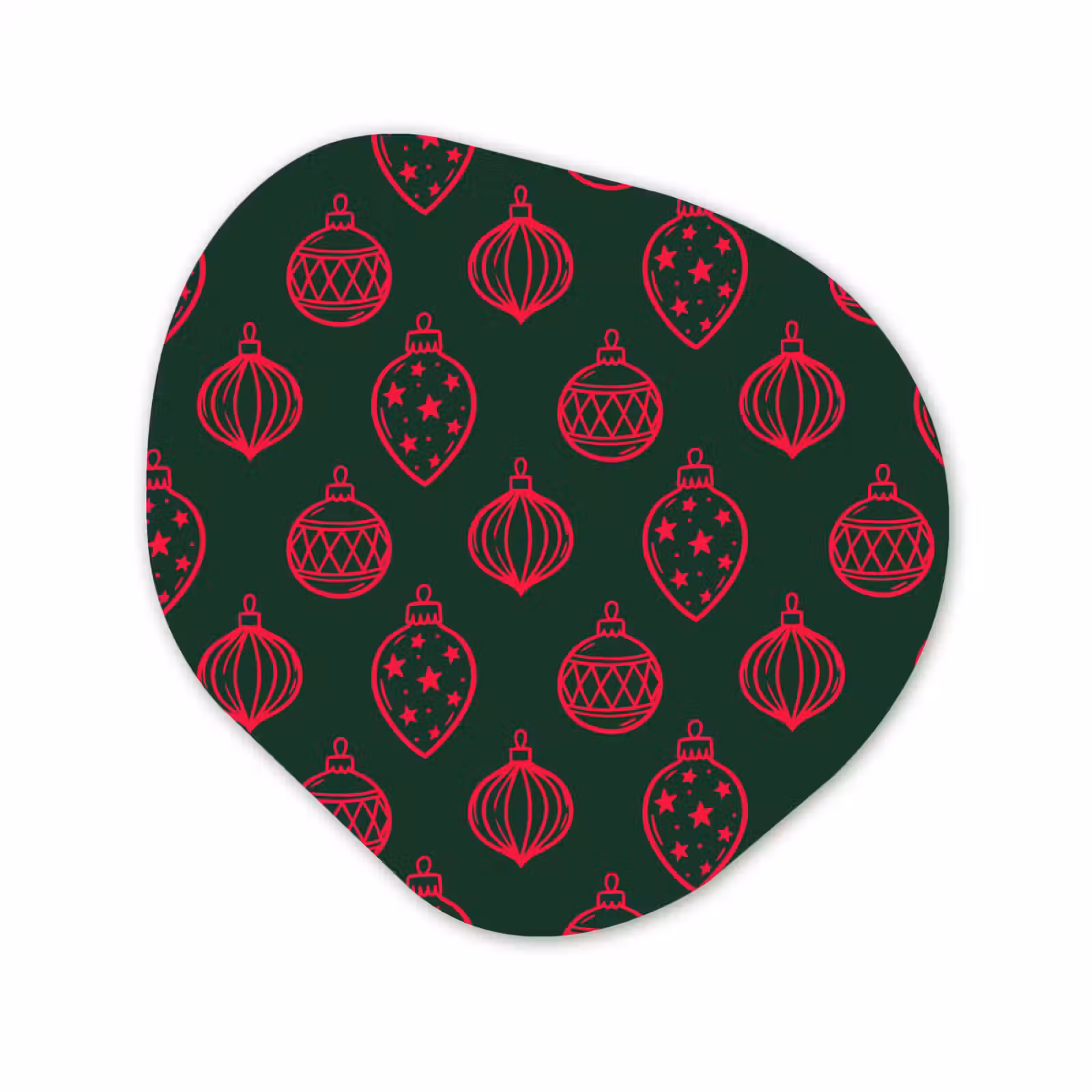 Alu-Dibond-Bild Organische Form - Weihnachtskugel – Rot – Grün — 1