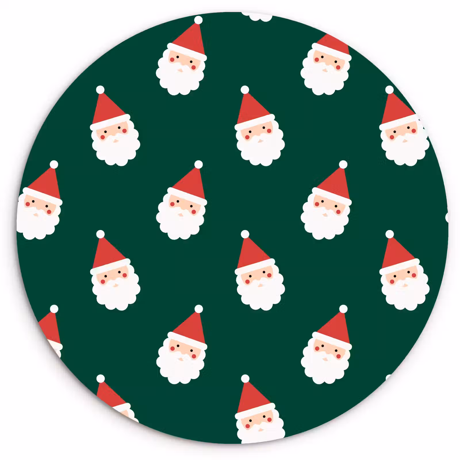 Forexbild Rund - Weihnachtsmann – Weihnachten – Grün — 1